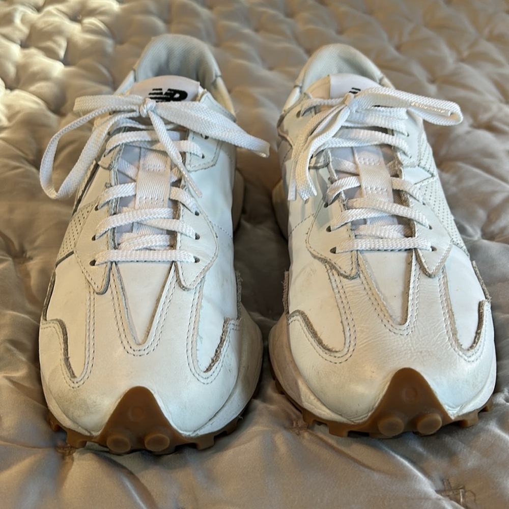 New Balance leather 327 White Sneakers - Picture 5 of 7